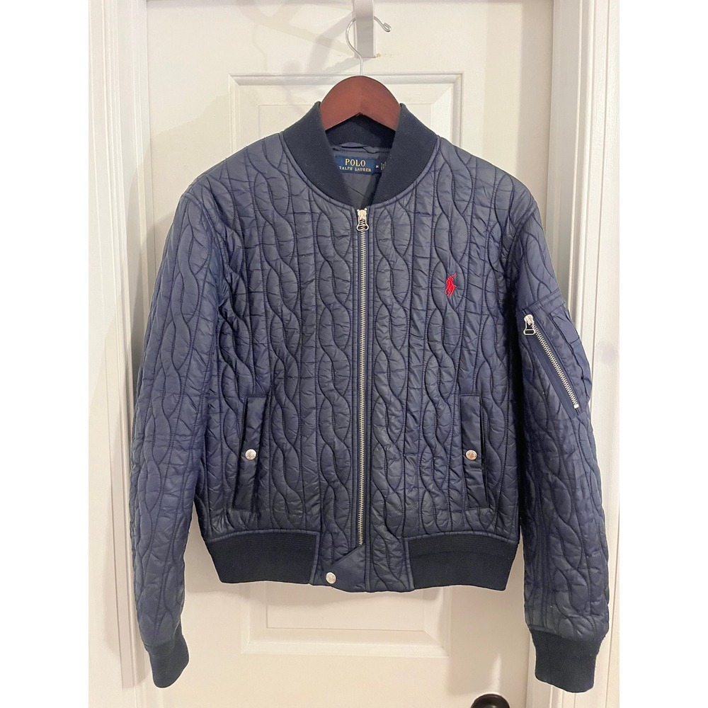 Polo Ralph Lauren Navy Quilted Bomber Jacket